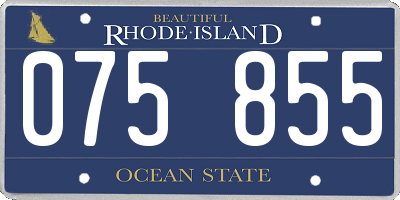 RI license plate 075855