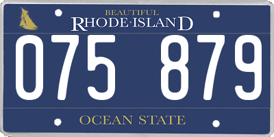 RI license plate 075879