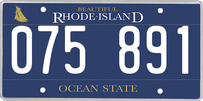 RI license plate 075891