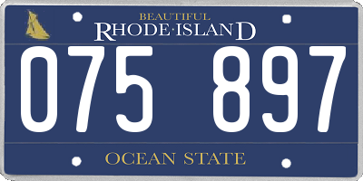 RI license plate 075897