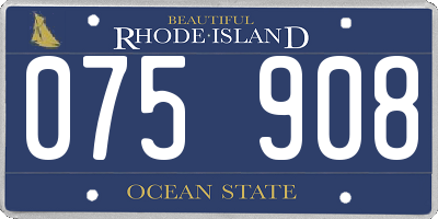 RI license plate 075908
