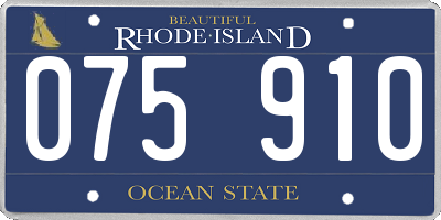 RI license plate 075910