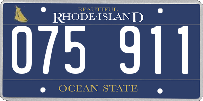 RI license plate 075911