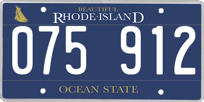 RI license plate 075912