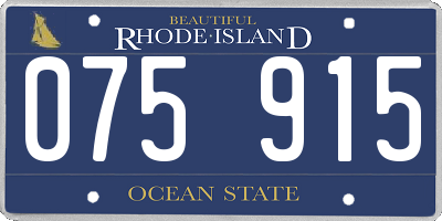 RI license plate 075915