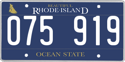 RI license plate 075919