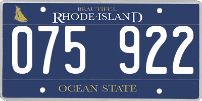 RI license plate 075922