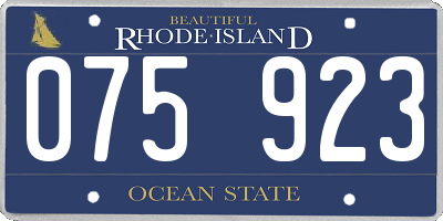 RI license plate 075923