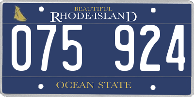 RI license plate 075924