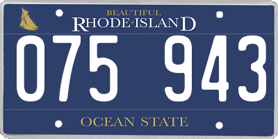 RI license plate 075943