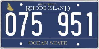 RI license plate 075951