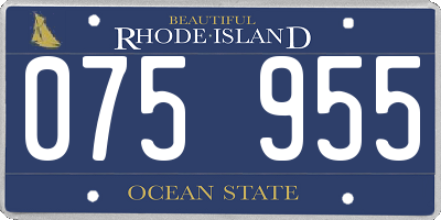 RI license plate 075955