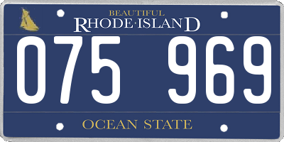 RI license plate 075969