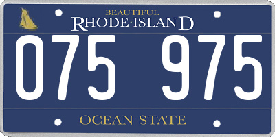 RI license plate 075975