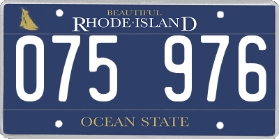 RI license plate 075976