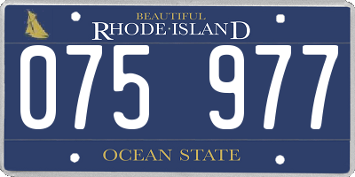 RI license plate 075977