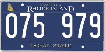RI license plate 075979