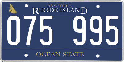 RI license plate 075995