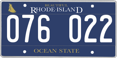 RI license plate 076022