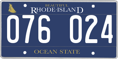 RI license plate 076024