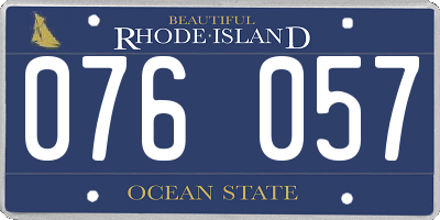 RI license plate 076057