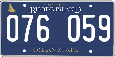 RI license plate 076059