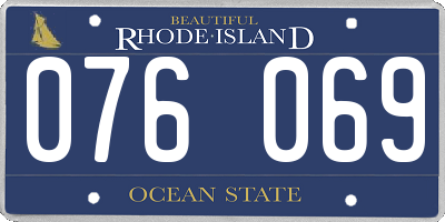 RI license plate 076069
