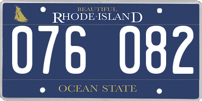 RI license plate 076082