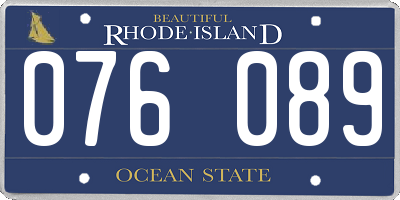 RI license plate 076089