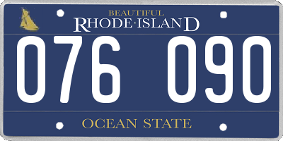 RI license plate 076090