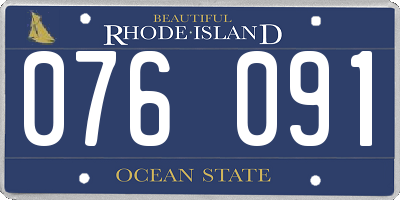 RI license plate 076091