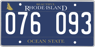 RI license plate 076093