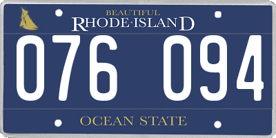 RI license plate 076094