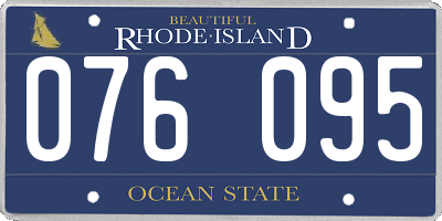 RI license plate 076095