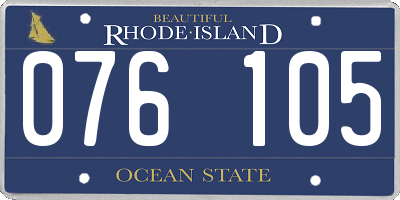 RI license plate 076105