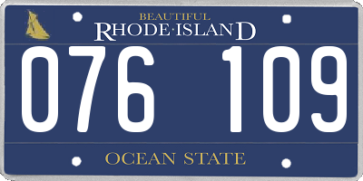 RI license plate 076109