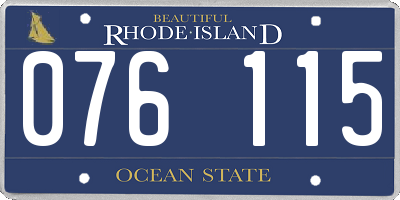 RI license plate 076115