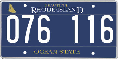 RI license plate 076116