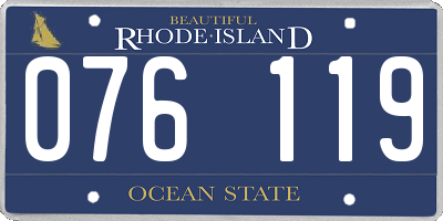 RI license plate 076119