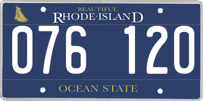 RI license plate 076120