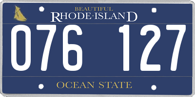 RI license plate 076127