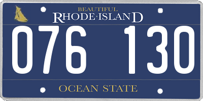RI license plate 076130
