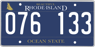 RI license plate 076133