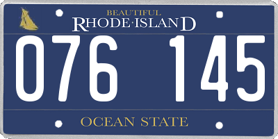 RI license plate 076145