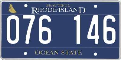 RI license plate 076146
