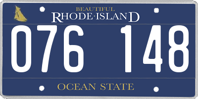 RI license plate 076148