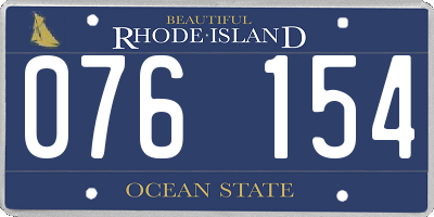 RI license plate 076154