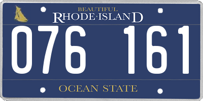 RI license plate 076161