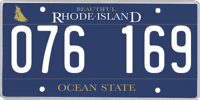 RI license plate 076169