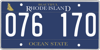 RI license plate 076170